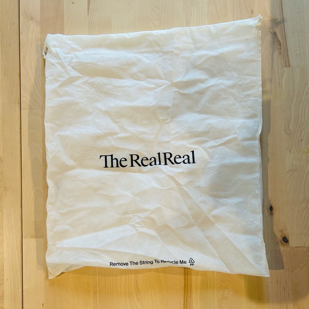The RealReal Large White Drawstring Dust Bag | Eco-Friendly Storage